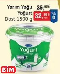 DOST YARIM YAĞLI YOĞURT DOST YARIM YAĞLI YOĞURT